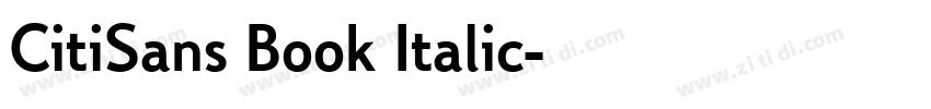 CitiSans Book Italic字体转换